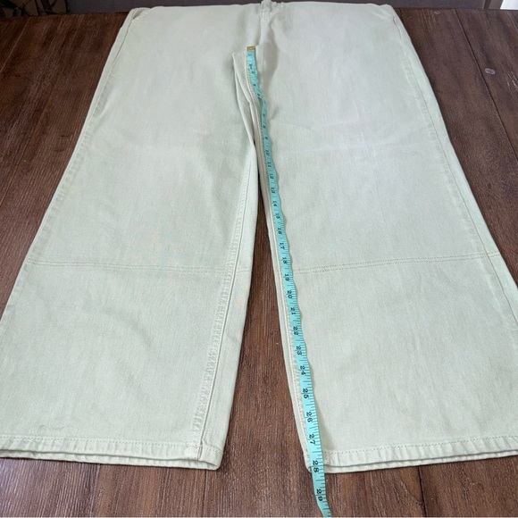 Pilcro High Rise Pants Wide Leg Green Ankle Anthropologie - Picture 8 of 10
